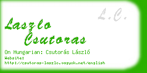 laszlo csutoras business card