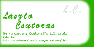 laszlo csutoras business card